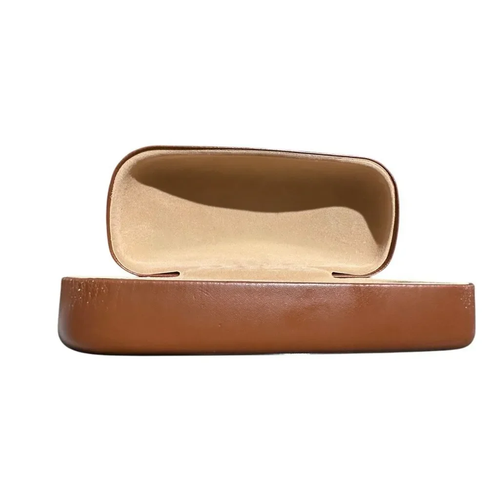 LONGCHAMP Glasses/Sunglasses Hard Case Brown Tan